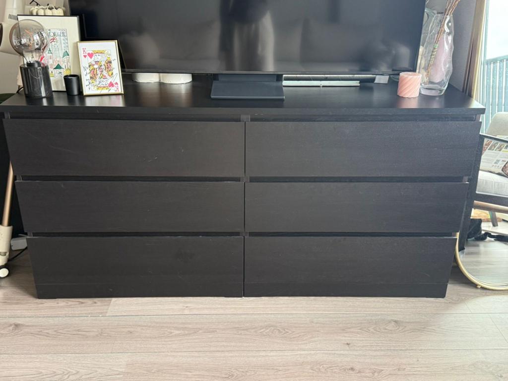 Ikea Malm met 6 lades, Ophalen, 5 laden of meer, 150 tot 200 cm, Zo goed als nieuw