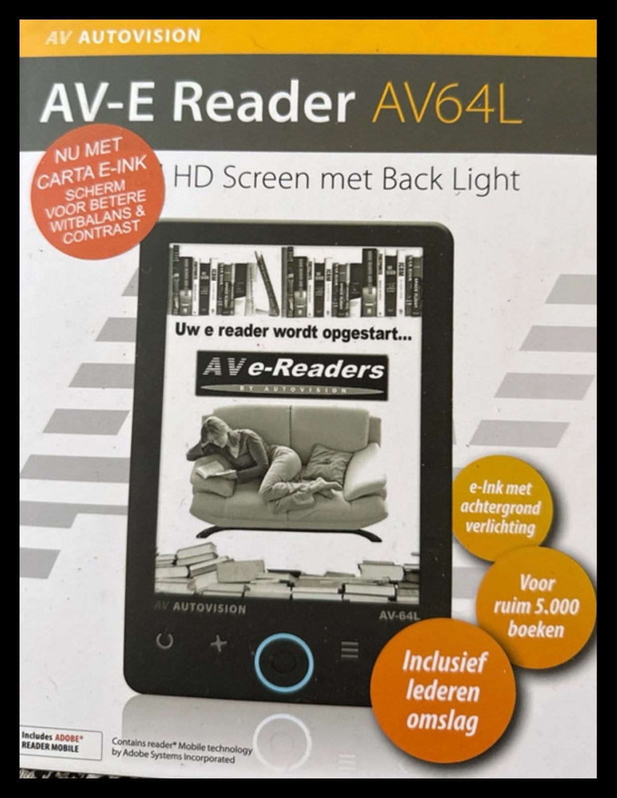 AV-E Reader AV64L E-reader met HD E-Ink Scherm, Computers en Software, E-readers, Nieuw, 7 inch, 8 GB, Touchscreen, Ophalen of Verzenden