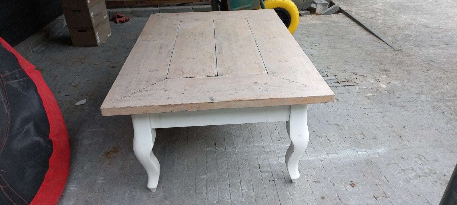 Brocante salontafel, Ophalen, Rechthoekig, 100 tot 150 cm, 50 tot 100 cm