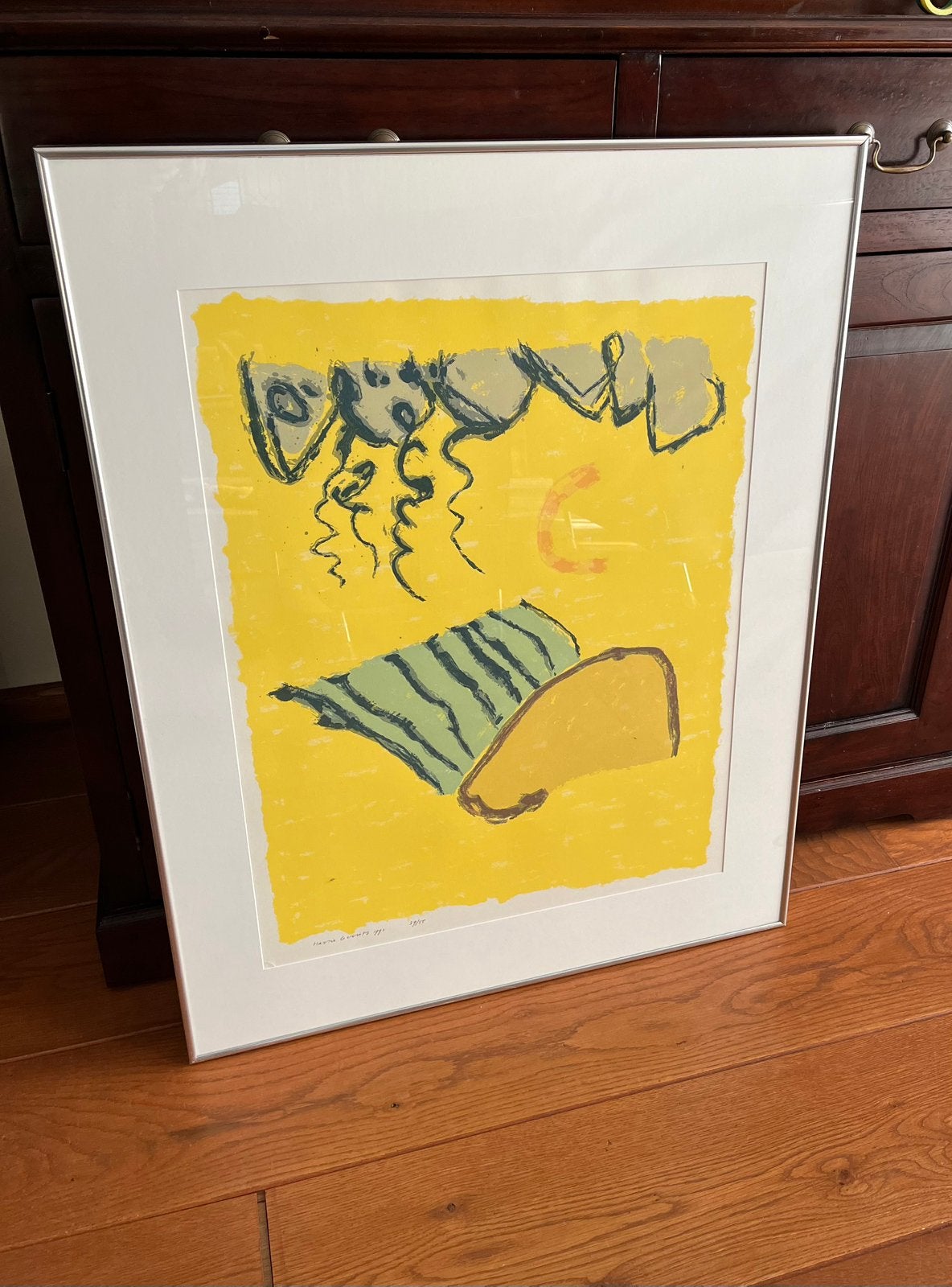 Zeefdruk Harrie Gerritz, Antiek en Kunst, Kunst | Litho's en Zeefdrukken, Ingelijst, Ophalen, Zeefdruk