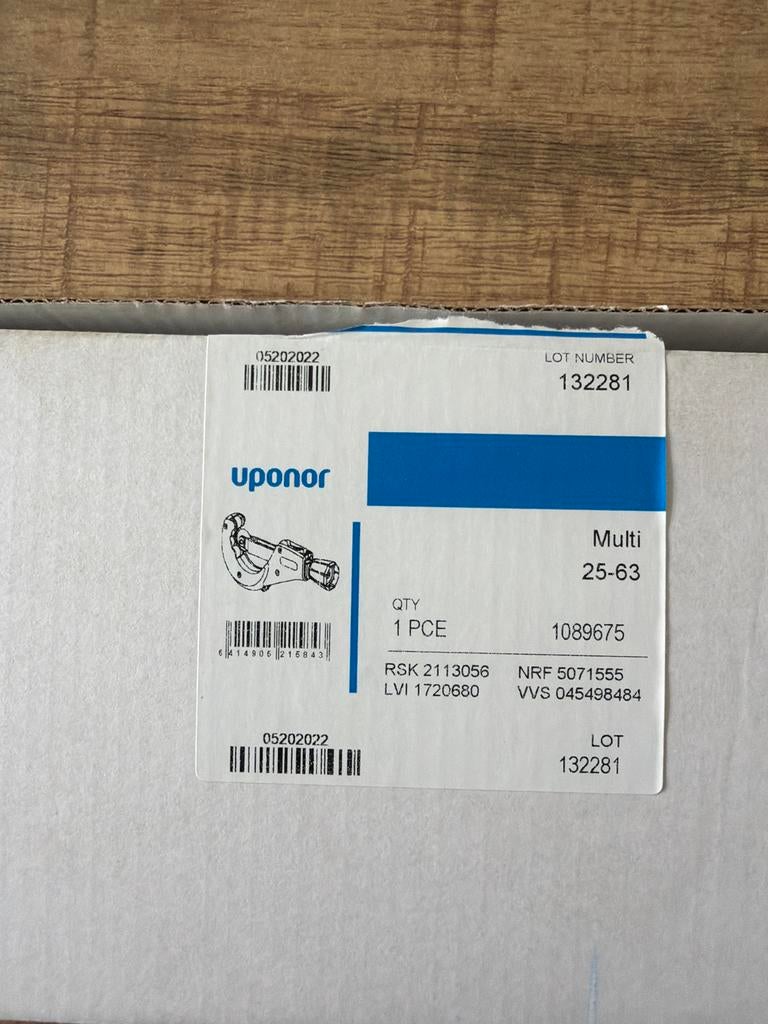 Uponor Snijmes voor meerlagenbuis 25-63 mm, Doe-het-zelf en Verbouw, Gereedschap | Handgereedschap, Ophalen of Verzenden, Nieuw
