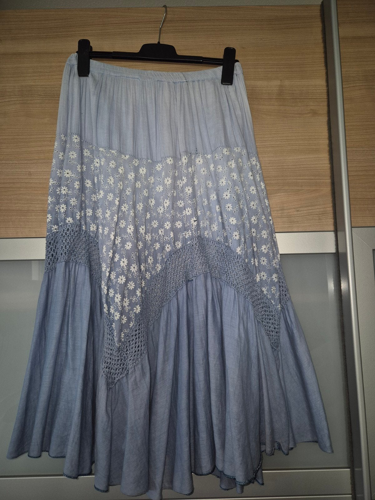 Mooie boho rok maat L, Kleding | Dames, Rokken, Blauw, Maat 42/44 (L), Ophalen of Verzenden, Onbekend