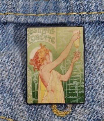 ABSINTHE ROBETTE Art Nouveau Pin speldje Brooche, Verzenden, Nieuw