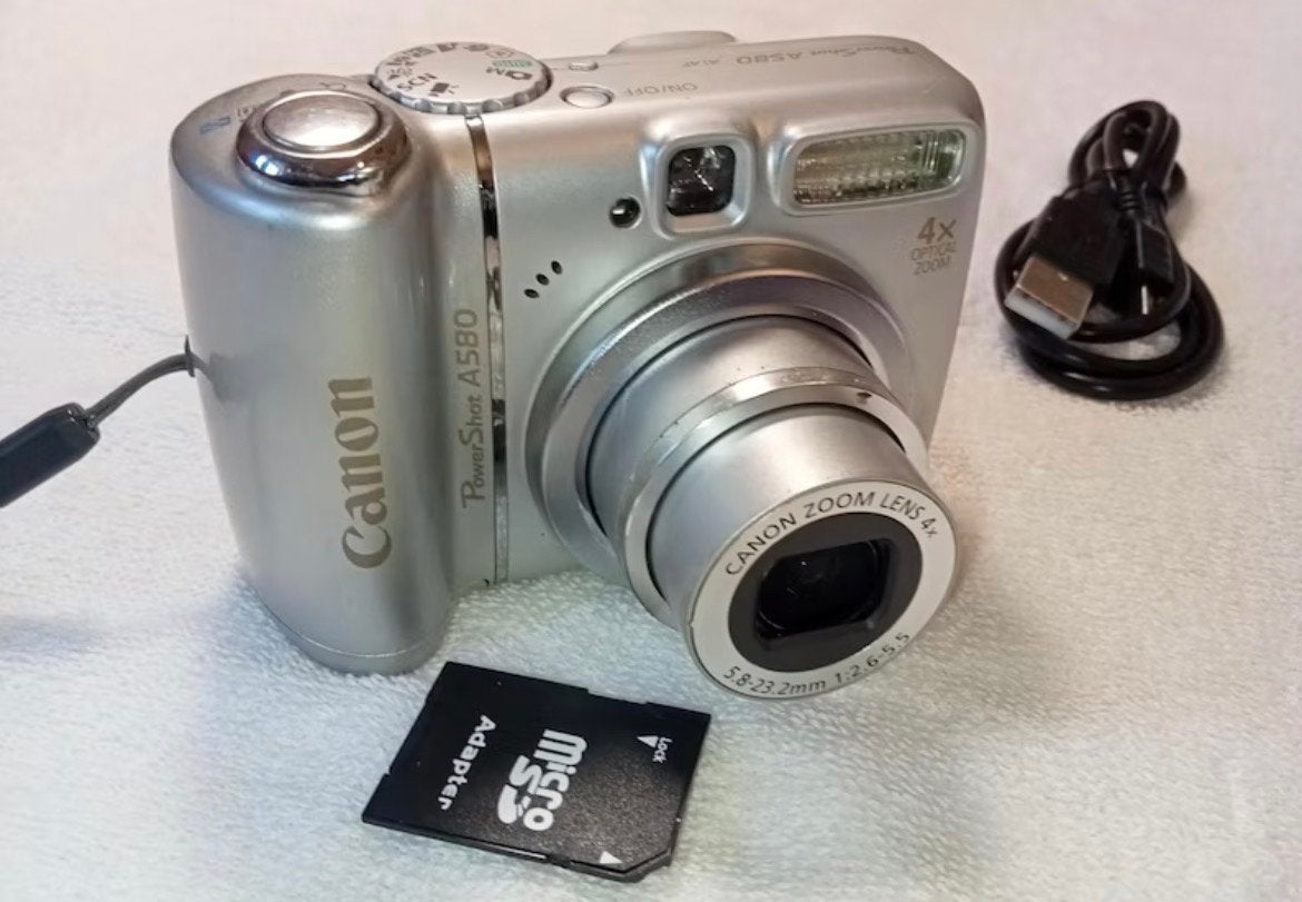 Canon PowerShot A580 - 8.0 MP digitale camera - nette staat, Canon, Gebruikt, USB-kabel, Ophalen of Verzenden