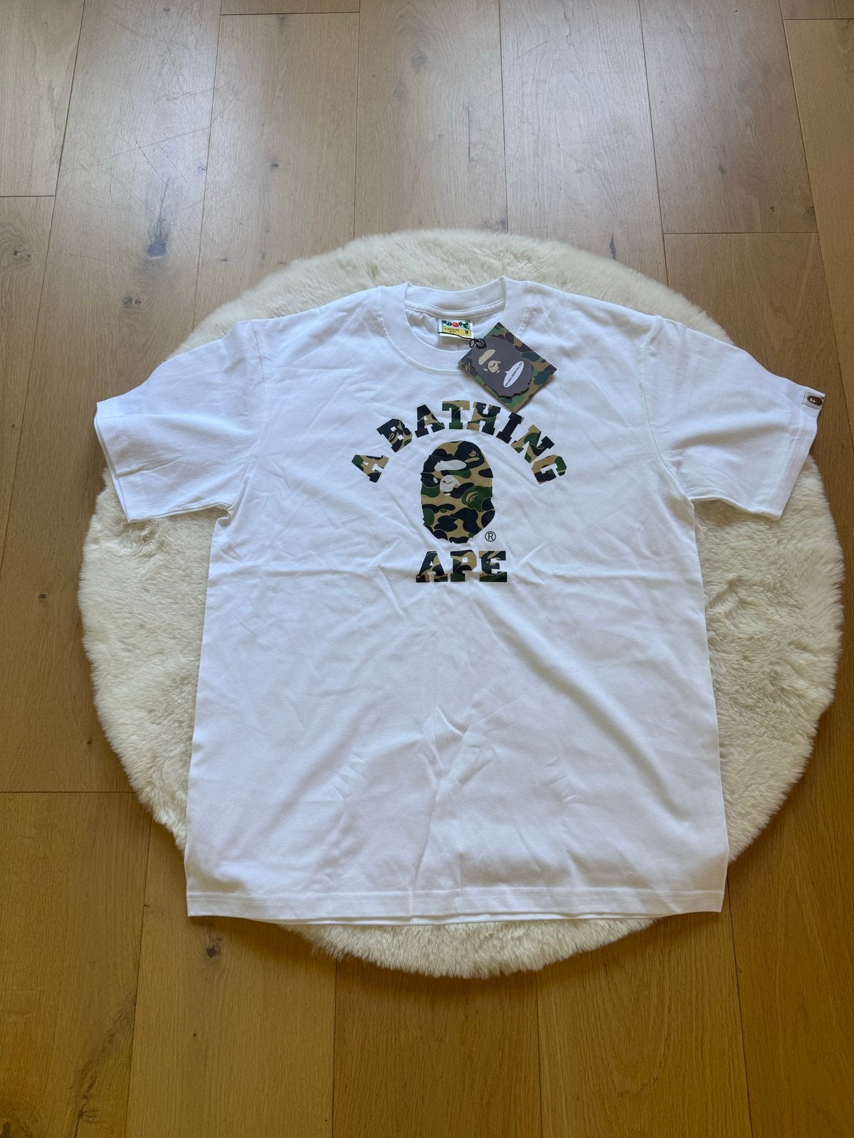 A Bathing Ape Bape T-shirt Wit Maat M, Verzenden, Nieuw, Maat 48/50 (M), Wit