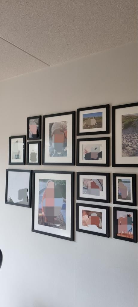 Collage fotolijsten, Ophalen, Zo goed als nieuw, Hout