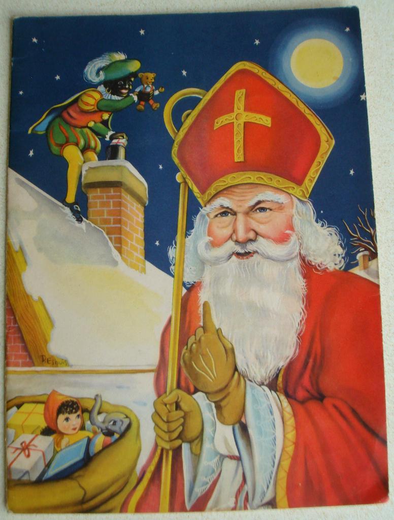 sinterklaasboek met pop-up zwarte piet € 27,50, Diversen, Sinterklaas, Ophalen of Verzenden, Gebruikt