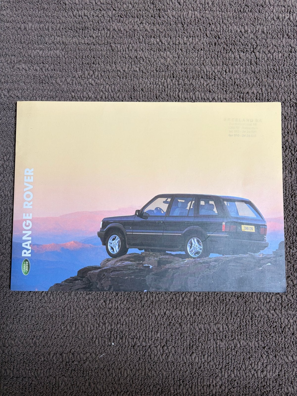 Range Rover Prijs- en Specificatielijst 2001 + Accessoires, Boeken, Ophalen, Zo goed als nieuw, Overige merken
