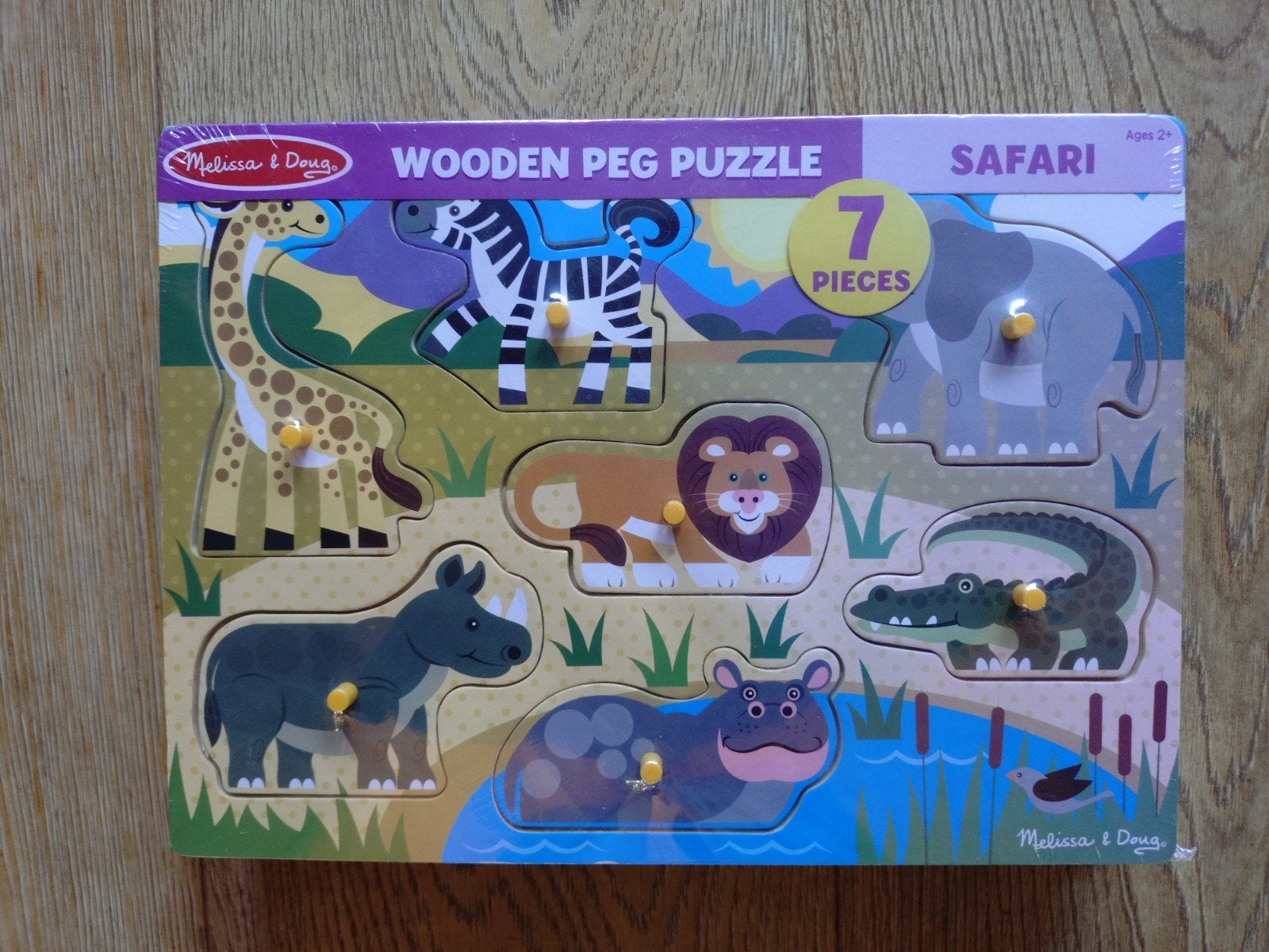 Melissa & Doug 2 stuks Houten Dieren Jigsaw Puzzels, Nieuw, Ophalen of Verzenden, Van hout, Minder dan 10 stukjes