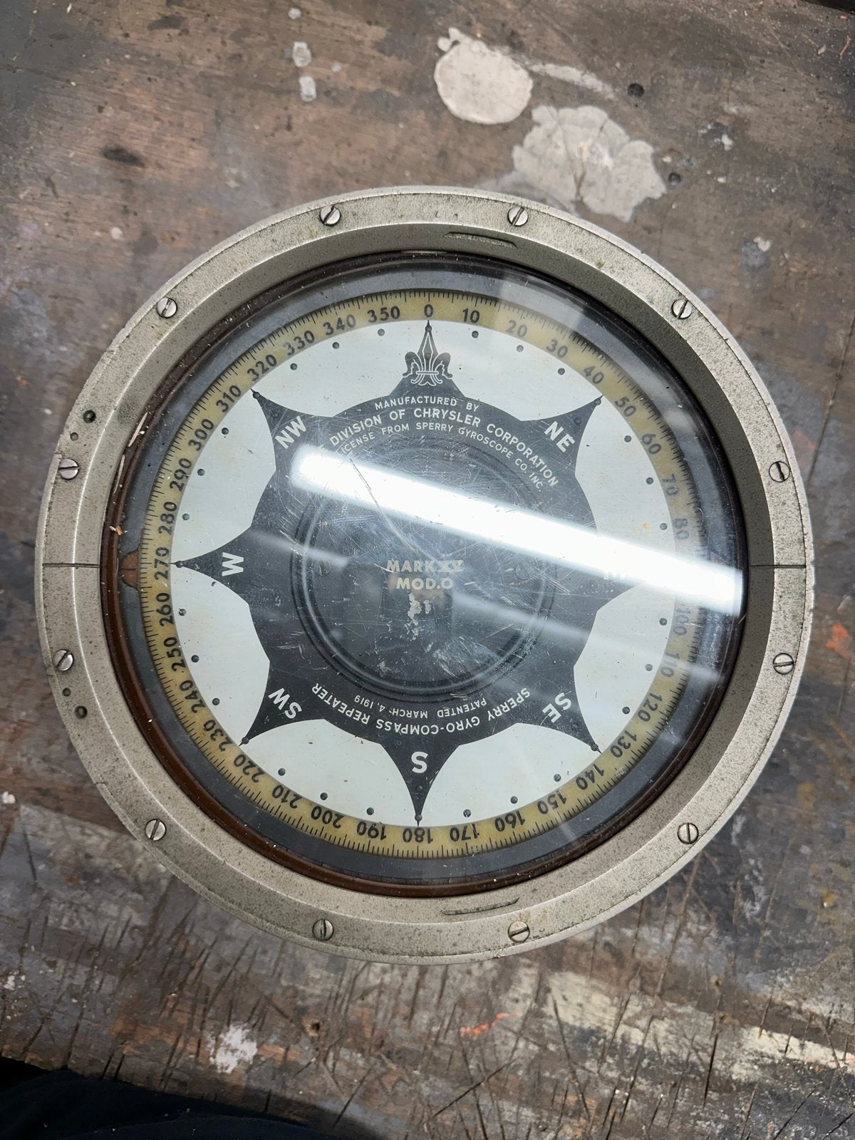 Defecte Sperry Gyro-Compass Repeater Mark II Mod. 0, Watersport en Boten, Ophalen