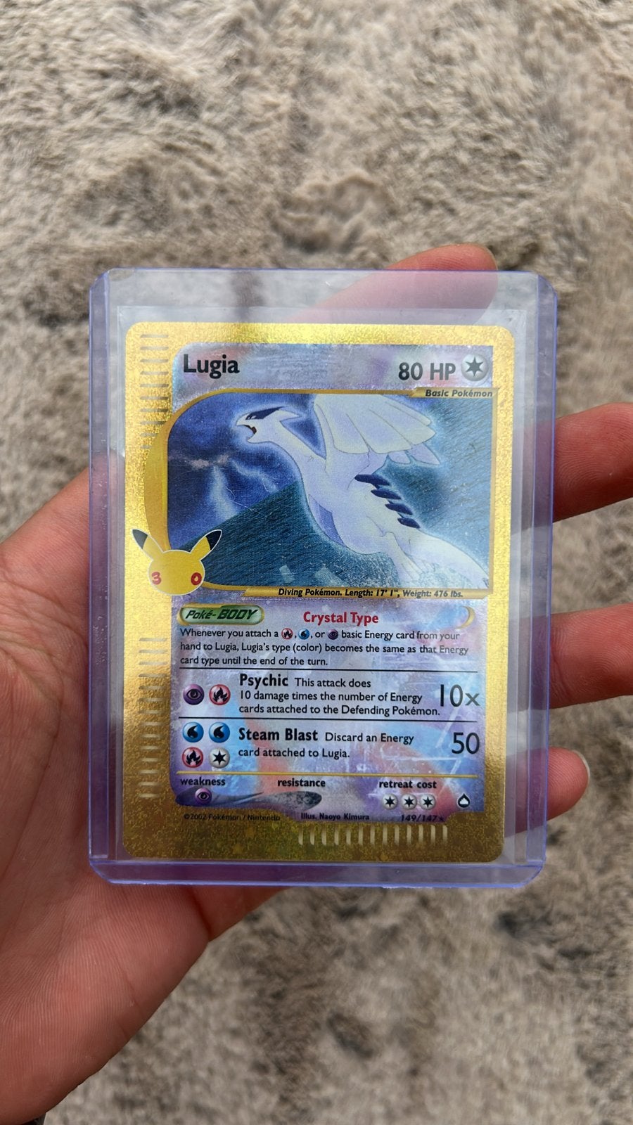 Lugia 30th Celebrations “ PERFECT CONDITION “, Ophalen of Verzenden, Nieuw, Losse kaart, Foil