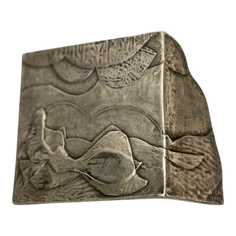 Guus Hellegers (1937-2019) - Vrouwfiguur, 1995, Ophalen of Verzenden, Zilver, Nederland