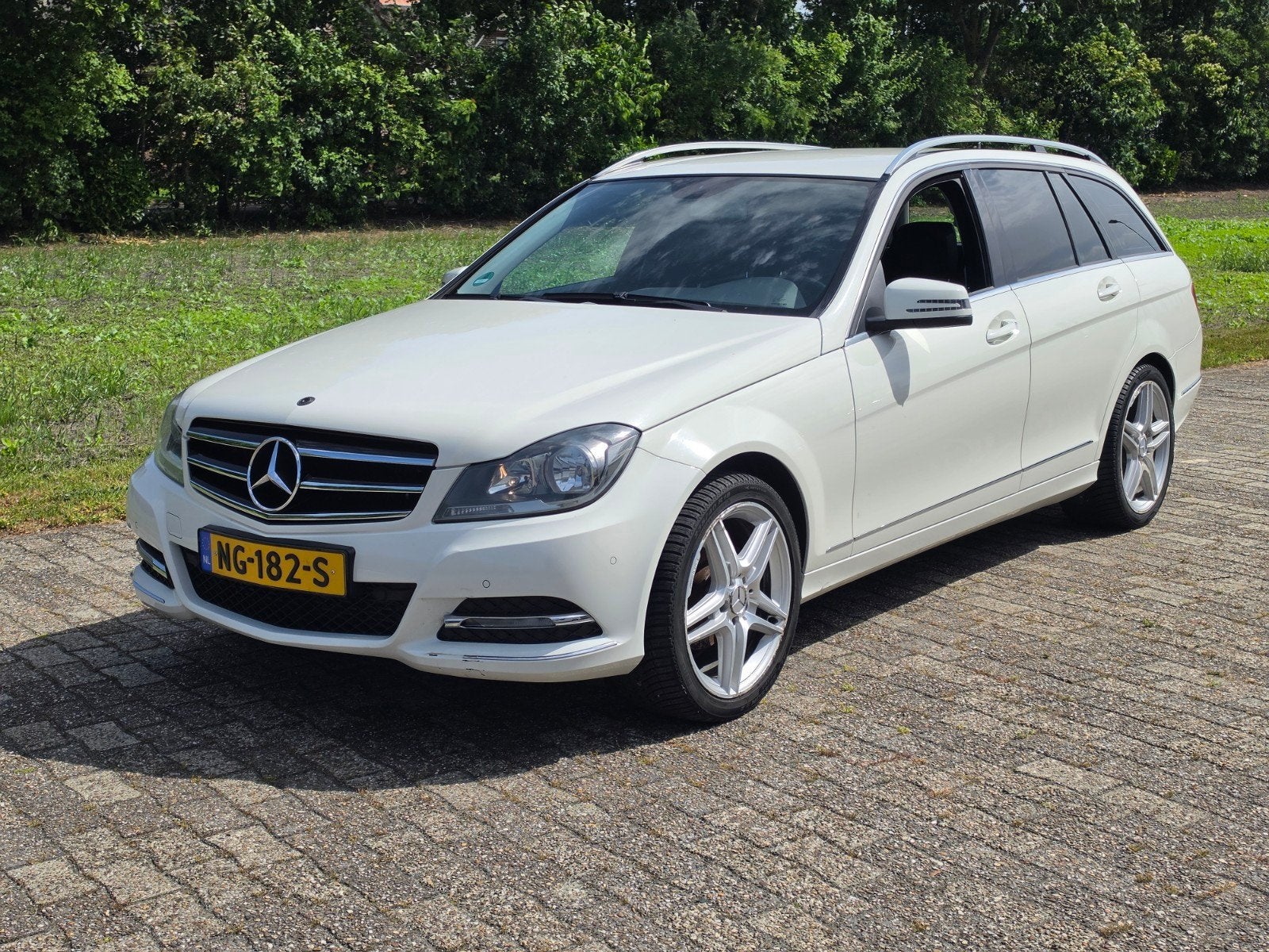 Mercedes w204 fl C180 avantgarde automaat, Auto diversen, Schadeauto's, Automaat, Wit, Mercedes-Benz, Stationwagon