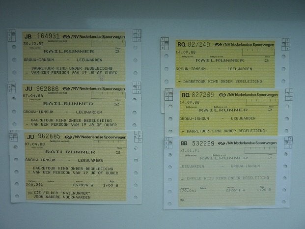 NS Railrunner kaarten onder begeleiding (oud), Ophalen, Gebruikt, Trein, Kaart of Prent