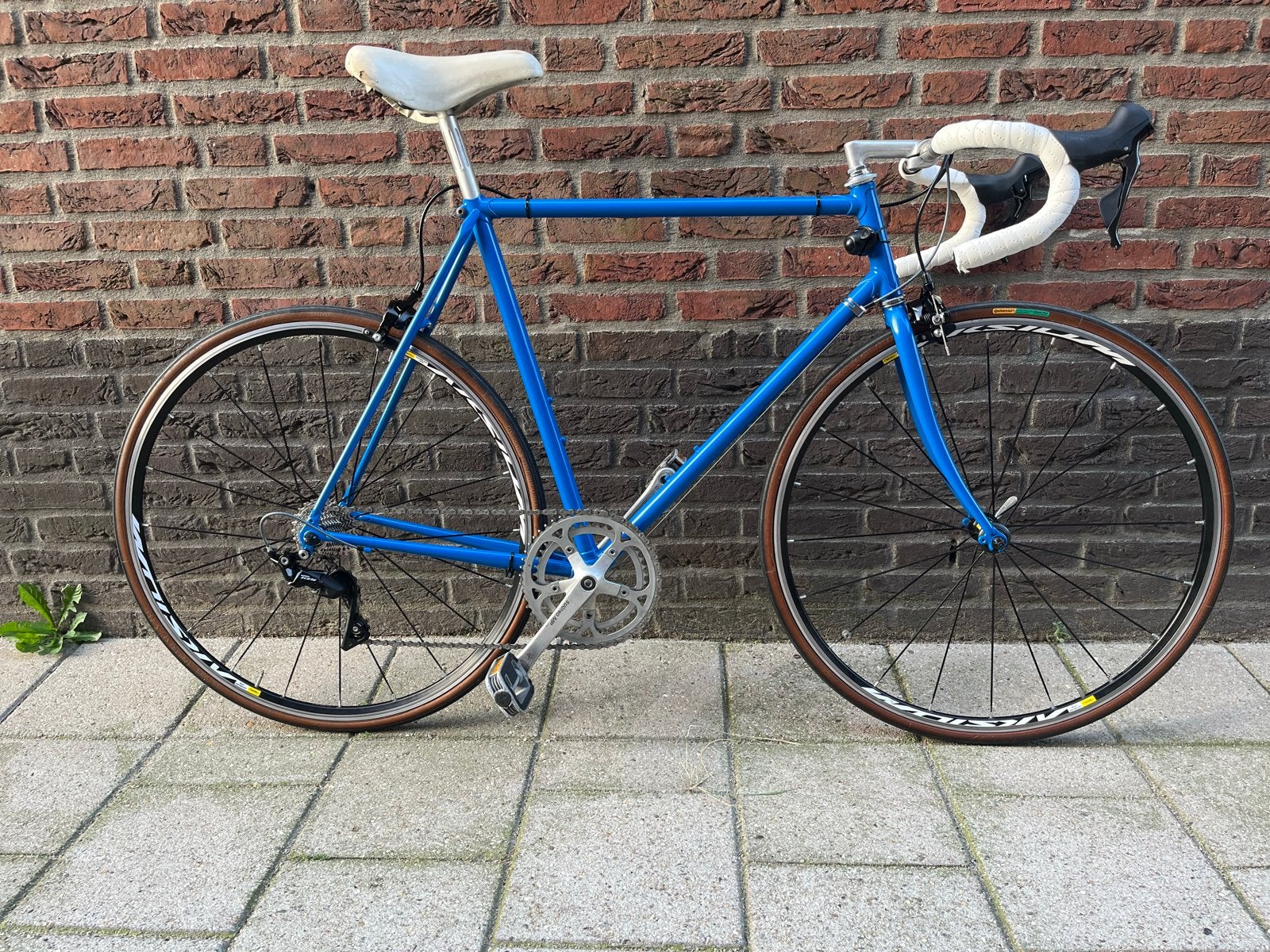 Vintage custom build racefiets, Fietsen en Brommers, Fietsen | Racefietsen, 28 inch, Gebruikt, 53 tot 57 cm, Ophalen