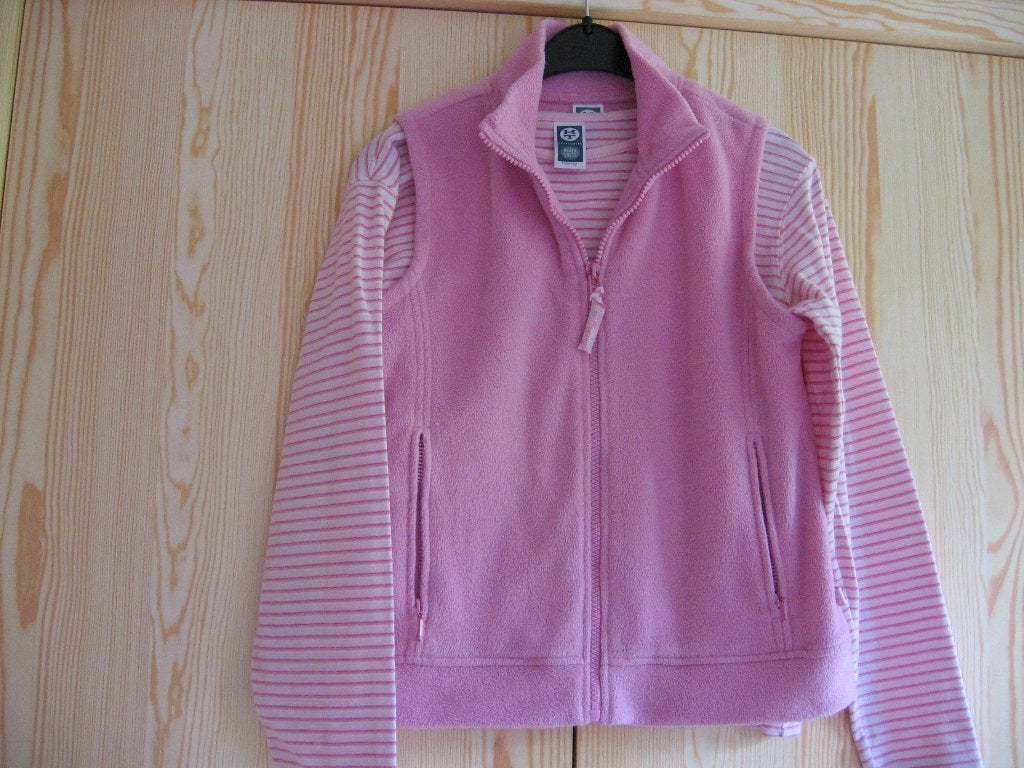 2 delig shirt + bodywarmer rose 146 152 Nieuwprijs €24,90, Verzenden, Zo goed als nieuw, Meisje, Shirt of Longsleeve