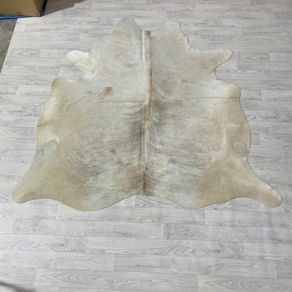 Koeienhuid creme bruin grijs 185x185cm | Lederstore, Landelijk, modern, Scandinavisch, industrieel, Bruin, 150 tot 200 cm, Nieuw