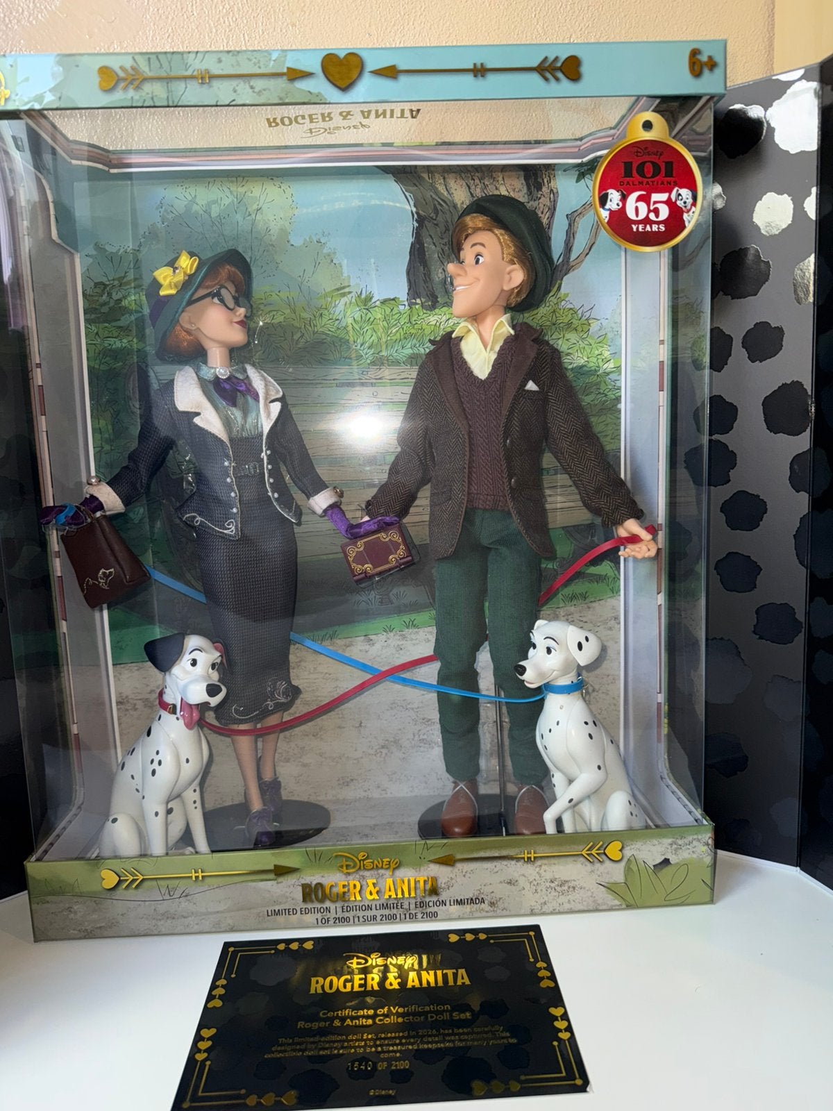 Disney D23 101 Dalmatians Roger & Anita Doll Set, Ophalen of Verzenden, Nieuw