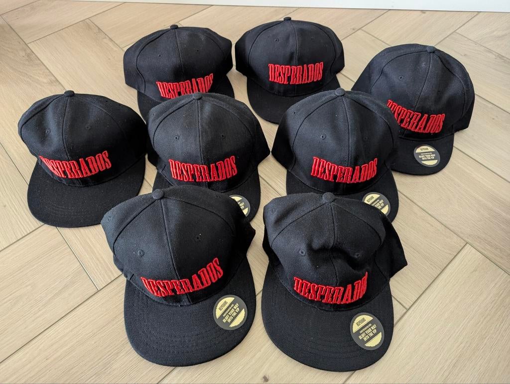 8 Desperados petten zwart, Kleding | Heren, Hoeden en Petten, Ophalen of Verzenden, Zo goed als nieuw