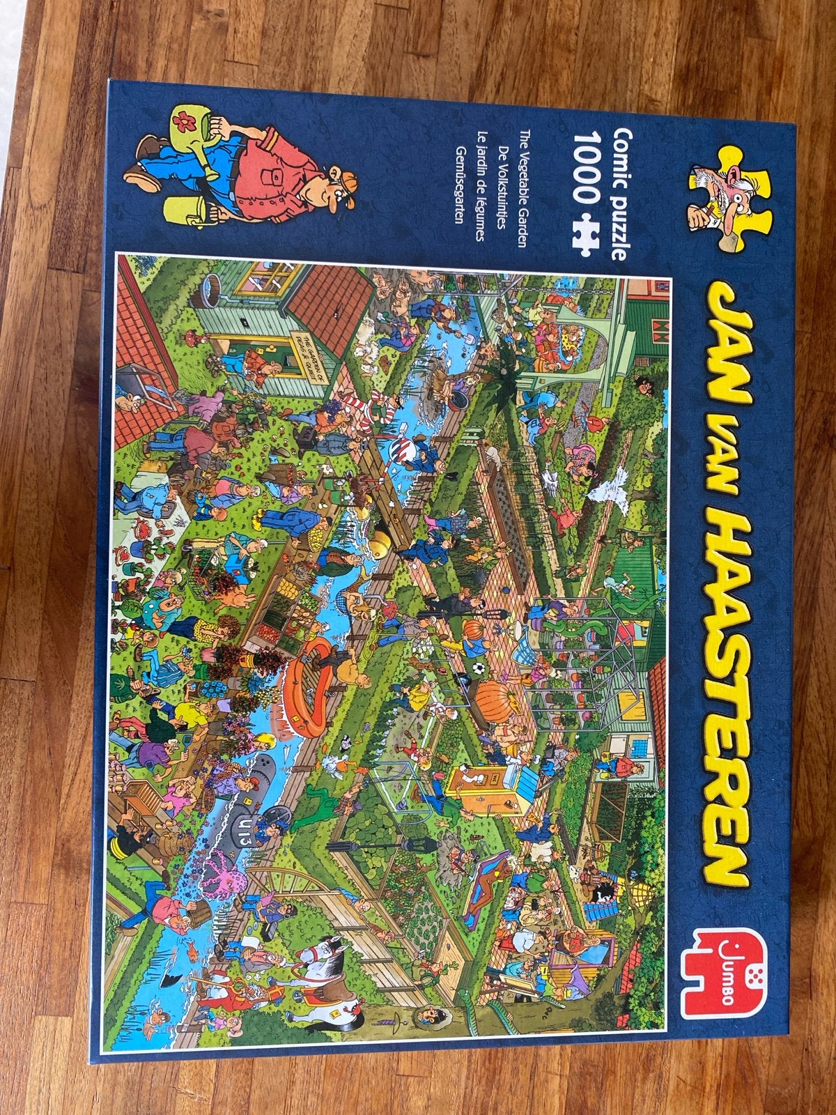 Jan van Haasteren Comic Puzzel - De Volkstuinen 1000 stukjes, Ophalen of Verzenden, 500 t/m 1500 stukjes, Zo goed als nieuw, Legpuzzel