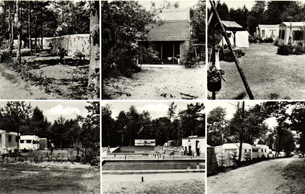 Camping De Roekel, Wekerom - 6 afb - ongelopen, Ophalen of Verzenden, 1960 tot 1980, Ongelopen, Gelderland