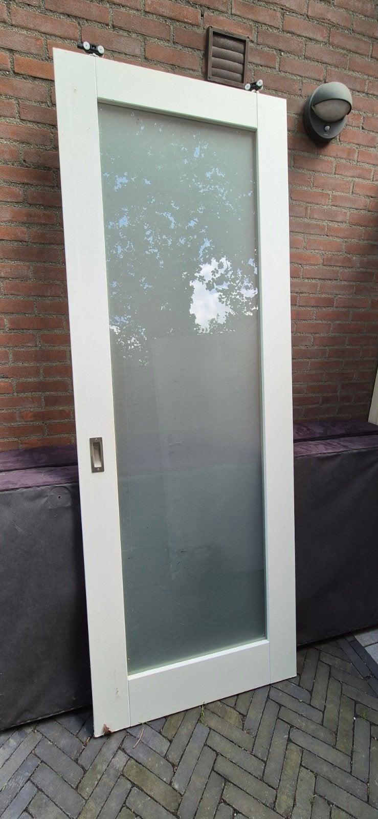Hoge deur met glas, Ophalen, Binnendeur, Glas, Schuifdeur