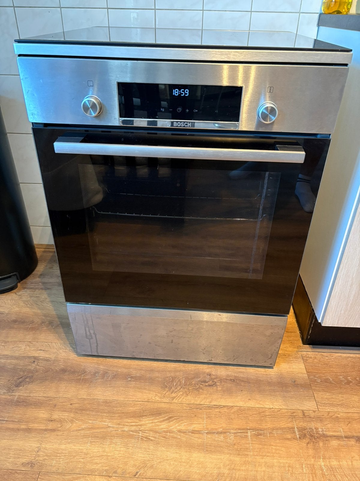 Bosch inductie- ovencombi, Ophalen, 4 kookzones, Zo goed als nieuw, Inbouw