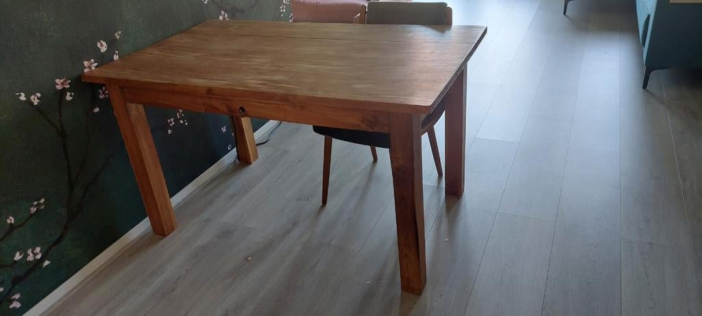 Multifunctionele Eet-/Werktafel met Monitor (80x141cm), Huis en Inrichting, Bureaus, Ophalen, Overige typen, Gebruikt, Hout