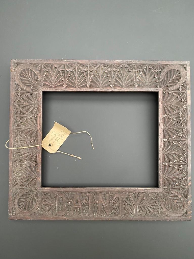 handgesneden antieke houten lijst hoefijzers, Antiek en Kunst, Ophalen of Verzenden