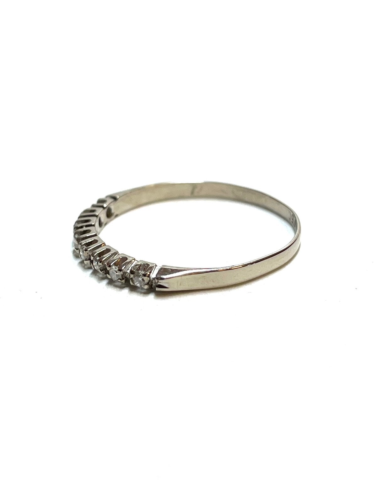 18k witgouden ring met diamanten, -, -, Ophalen of Verzenden, Zo goed als nieuw