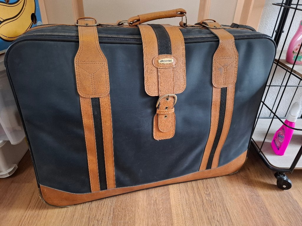 Vintage koffer Haydar bag, Gebruikt, 45 tot 55 cm, Zacht kunststof, Wieltjes