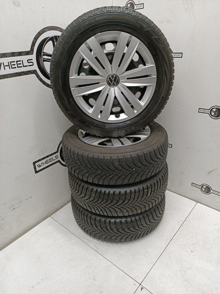 VW T-Cross 16 inch staal velgen met  winterbanden 5x100, Ophalen, Gebruikt, 16 inch, Banden en Velgen