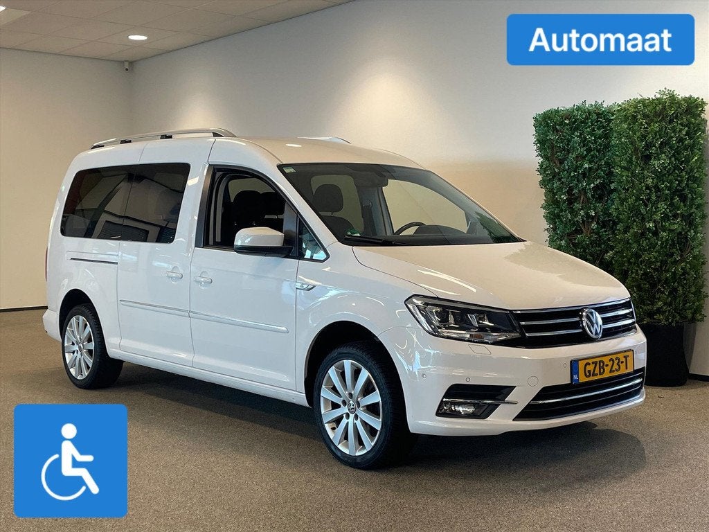 Volkswagen Caddy Maxi Rolstoelauto Automaat 5+1 HIGHLINE, Automaat, Gebruikt, Wit, Metallic lak