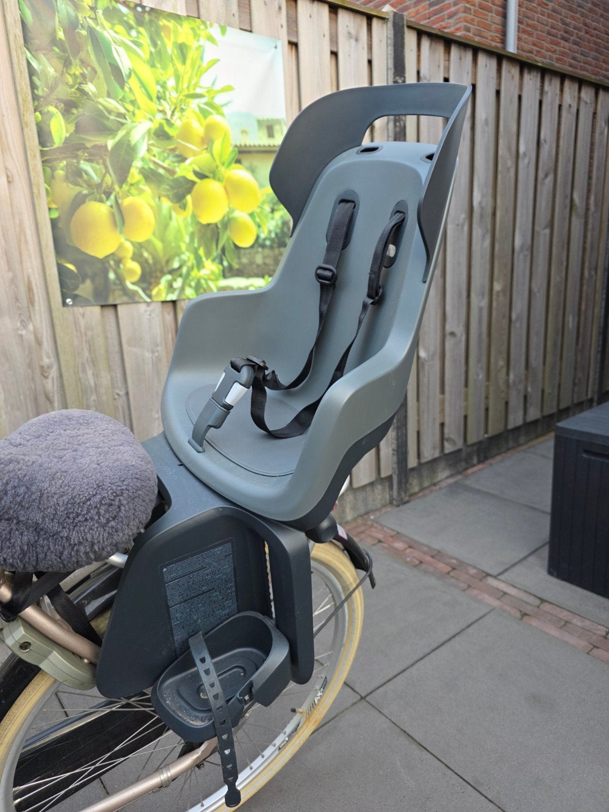 Fietszitje achter Bobike GO Maxi Carrier, Fietsen en Brommers, Fietsaccessoires | Fietsstoeltjes, Ophalen, Achterzitje, Voetsteuntjes