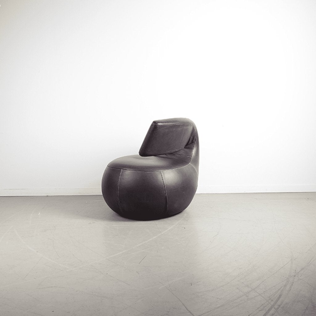 Leolux Gisa Fauteuil Aubergine Leer, Niet ingevuld, Zo goed als nieuw, Niet ingevuld, Niet ingevuld