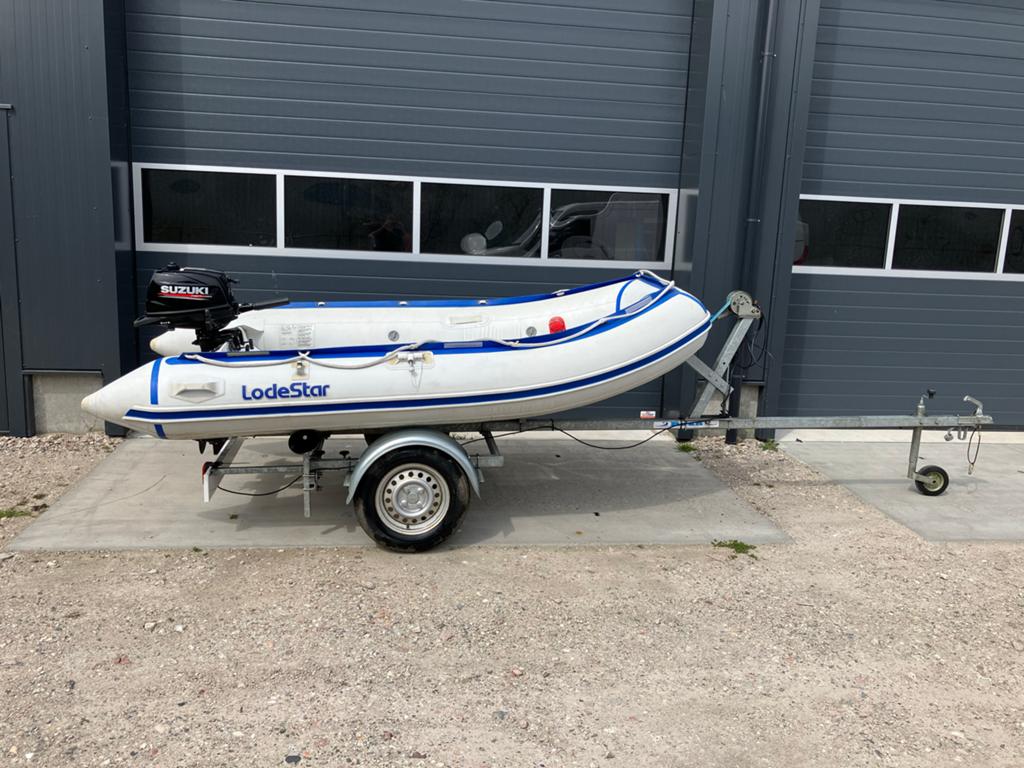 Lodestar Rib 330 met Suzuki 4pk motor en trailer, Watersport en Boten, Ophalen, Inclusief motor, Zo goed als nieuw, Lodestar