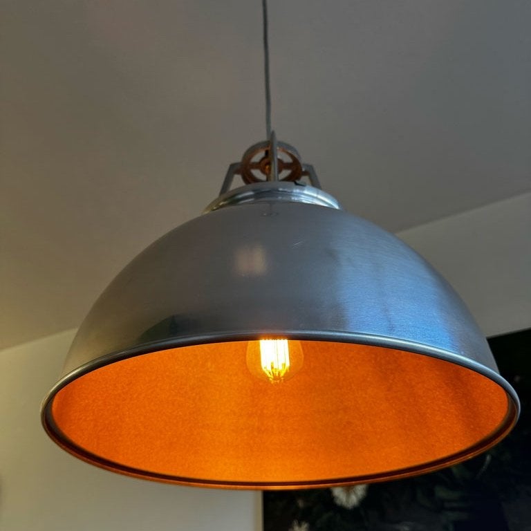 BTC industriële hanglamp – Loods 5, Ophalen, E27 (groot), Zo goed als nieuw, Metaal