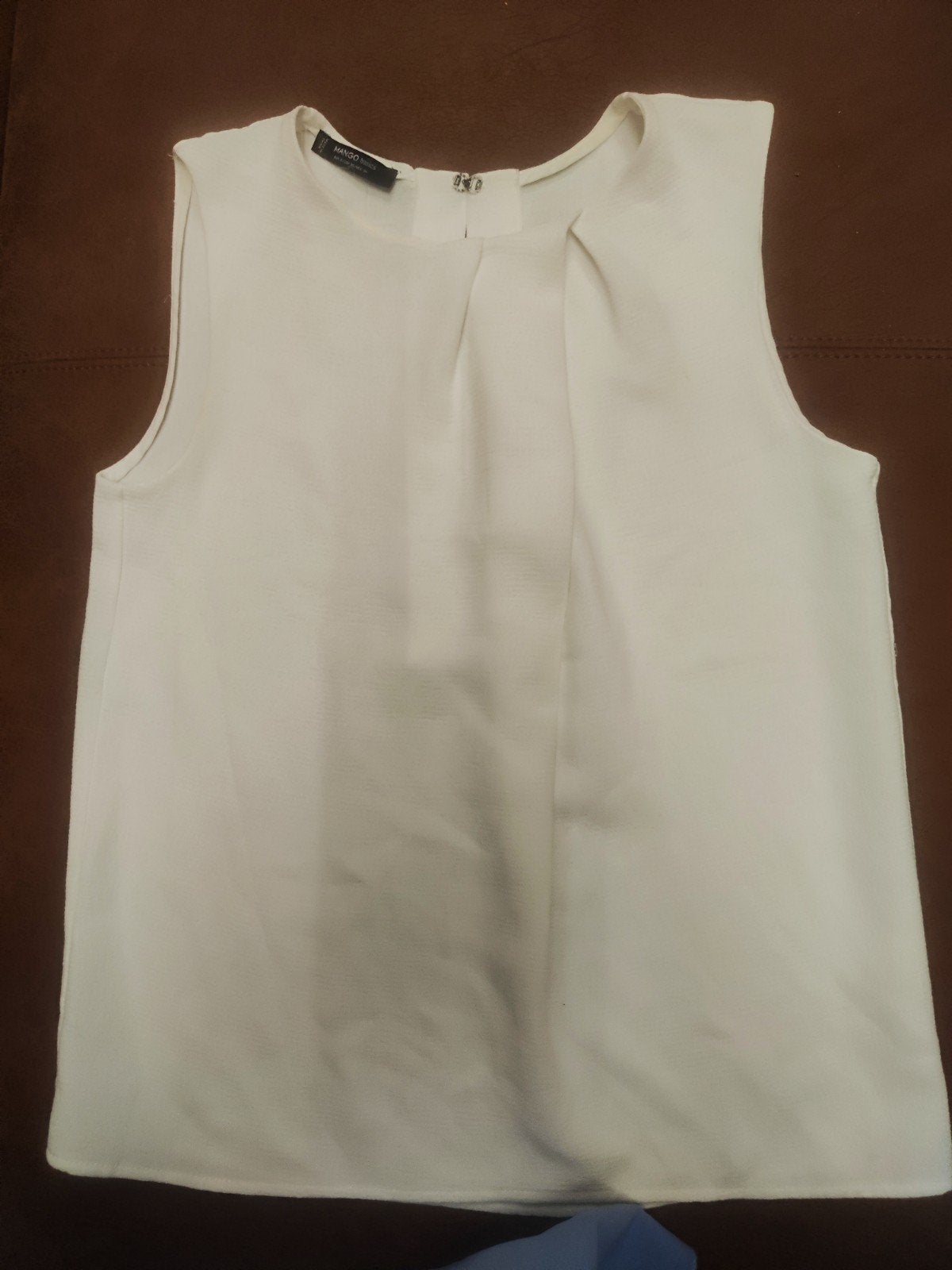 Mango Basics mouwloze top - Maat S, Wit, Mango Basics, Ophalen of Verzenden, Zo goed als nieuw