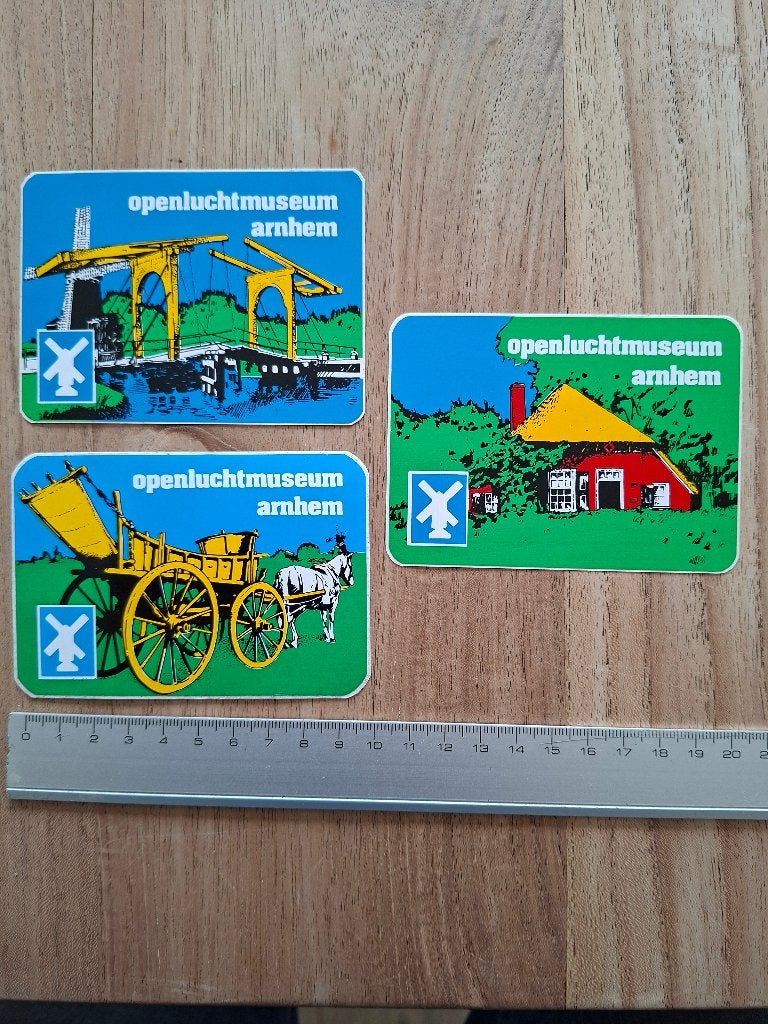 Stickers openluchtmuseum Arnhem, Ophalen of Verzenden, Zo goed als nieuw, Bedrijf of Vereniging