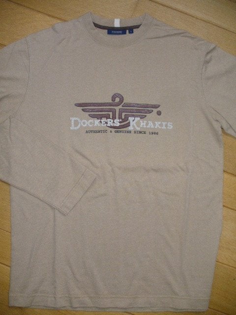 DOCKER'S t- shirt zand lange mouw maat L, Maat 48/50 (M), Beige, Ophalen of Verzenden, Zo goed als nieuw