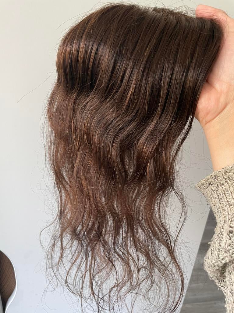 Topper india TOP kwaliteit wavy bruin 100% human hair, India, Nieuw, Ophalen of Verzenden, India