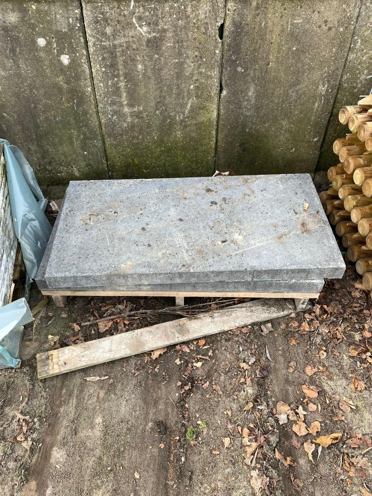 4 oudhollandse staptegels 120x60x7 cm antraciet, Tuin en Terras, Ophalen, Nieuw, Minder dan 5 m², Beton