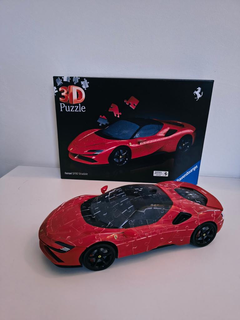 3D puzzel Ferrari SF90 Stradale(Ravensburger), Ophalen of Verzenden, Minder dan 500 stukjes, Zo goed als nieuw, Rubik's of 3D-puzzel