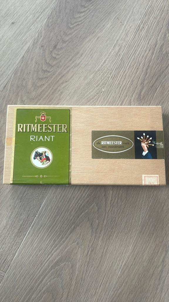 Vintage Ritmeester Riant sigarenkistje van hout, Ophalen, Overige, Overige merken