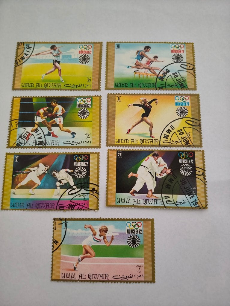 8351 umm al qiwain olympische spelen munchen 1972, Verzenden, Midden-Oosten
