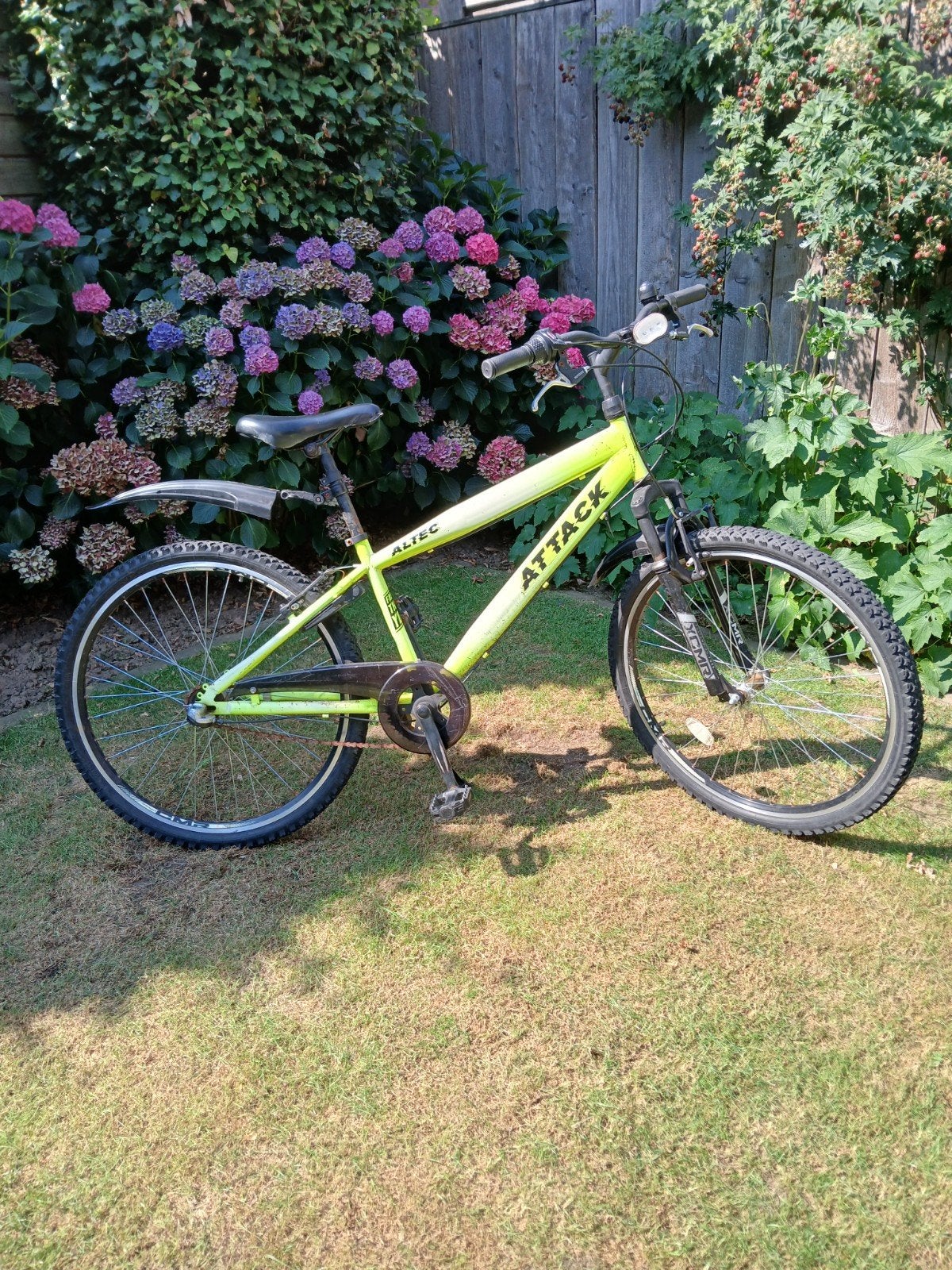 Altec Attack mountainbike - Geel/Zwart 24 inch, Fietsen en Brommers, Fietsen | Mountainbikes en ATB, Gebruikt, Hardtail, 45 tot 49 cm