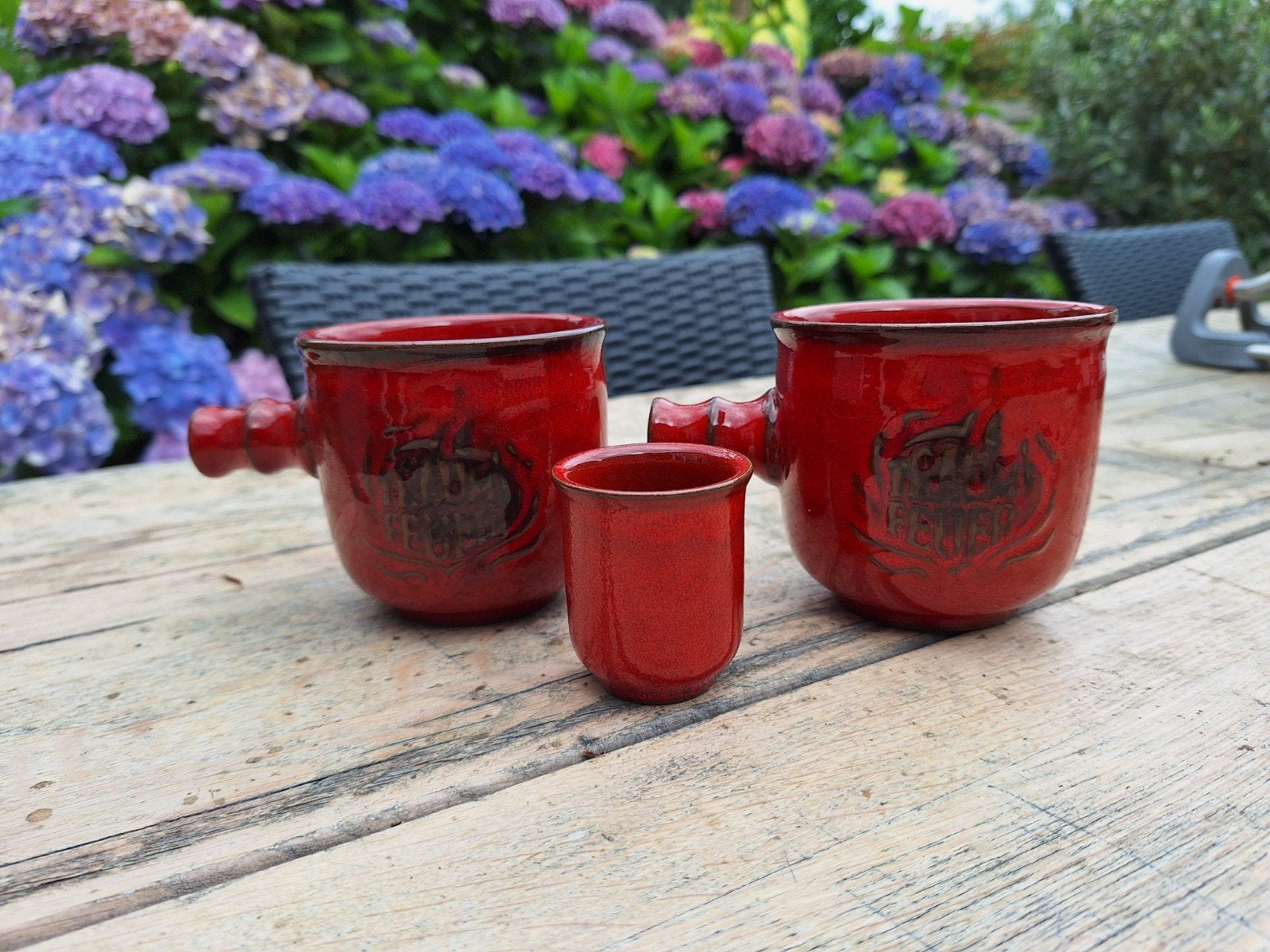 Vintage West-Germany Keramiek Set - 'Traum Feuer' Jaren 70, Ophalen of Verzenden