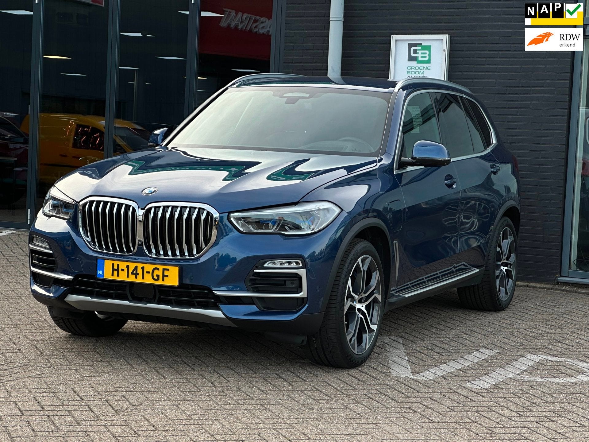 BMW X5 XDrive45e High Executive/CAMERA/CARPLAY/LEDER/NETTE S, Auto's, Gebruikt, Blauw, Vierwielaandrijving, Hybride Elektrisch/Benzine
