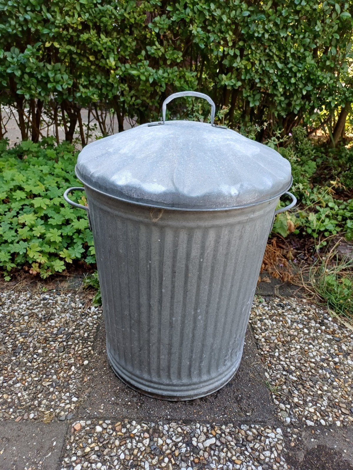 Grote zinken emmer met deksel, Ø46cm, H57cm, Tuin en Terras, Ophalen, Gebruikt