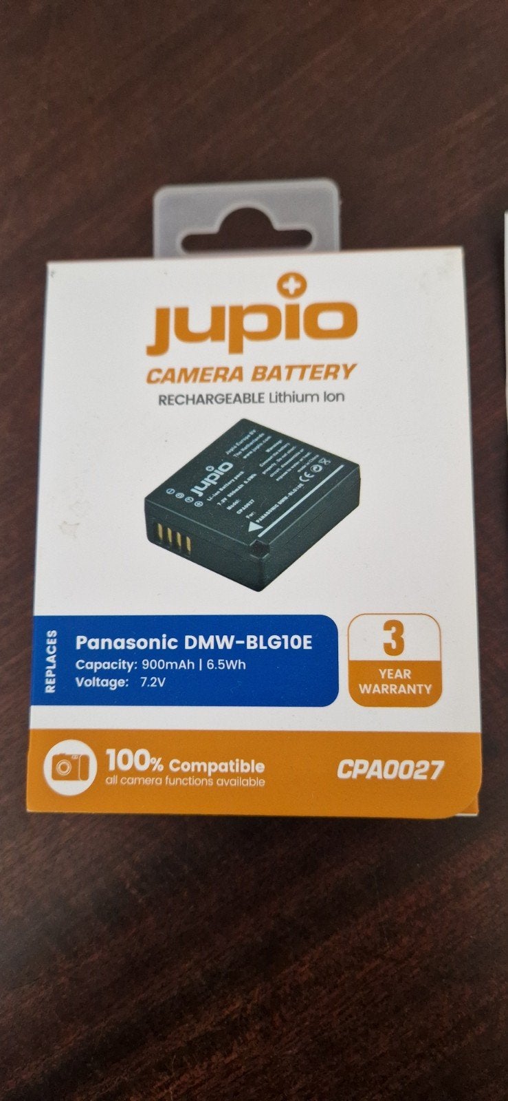 Jupio Oplaadbare Camera Batterij voor Panasonic DMW-BLG10E, Ophalen of Verzenden, Nieuw, Oplaadbaar